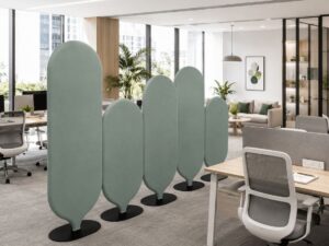 Oval Acoustic Office Screen | Freestanding Privacy Partition