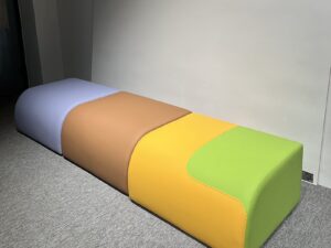 Modern Long Modular Bench Ottoman | Colorful Lounge Seating