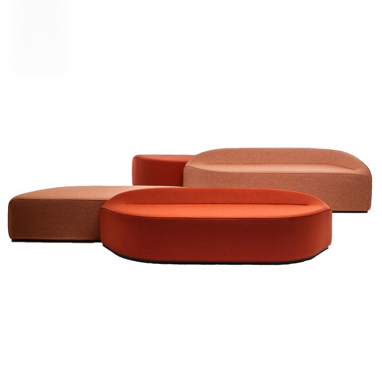 Curved Modular Lounge Sofa | Modern Low-Back Seating for Public Spaces