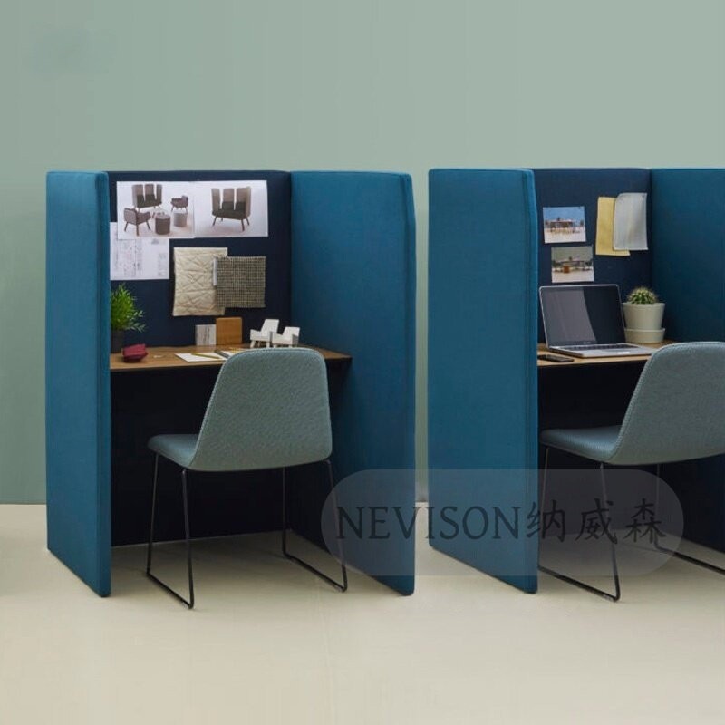 Single-Person Privacy Work Booth | Modern Semi-Enclosed Focus Workstation - Image 2