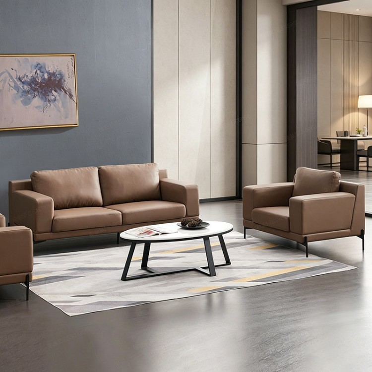 Modern Executive Leather Sofa | 1-Seater & 2-Seater Office Reception Collection - Image 2