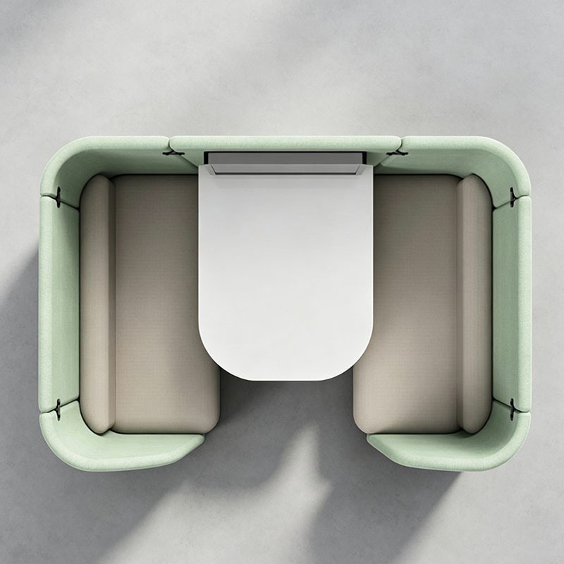 High-Back Meeting Booth Sofa | Semi-Private Office Collaboration Seating - Image 2