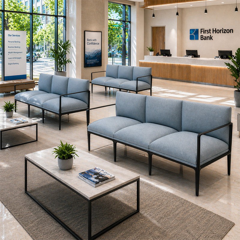 Modern Straight Lounge Sofa Chair for Office & Hospitality Spaces - Image 2