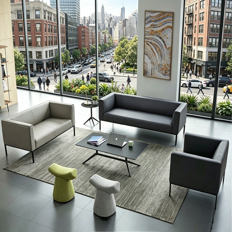 Modern Minimalist Office Reception Sofa | 1-Seater, 2-Seater & 3-Seater Business Lounge Collection