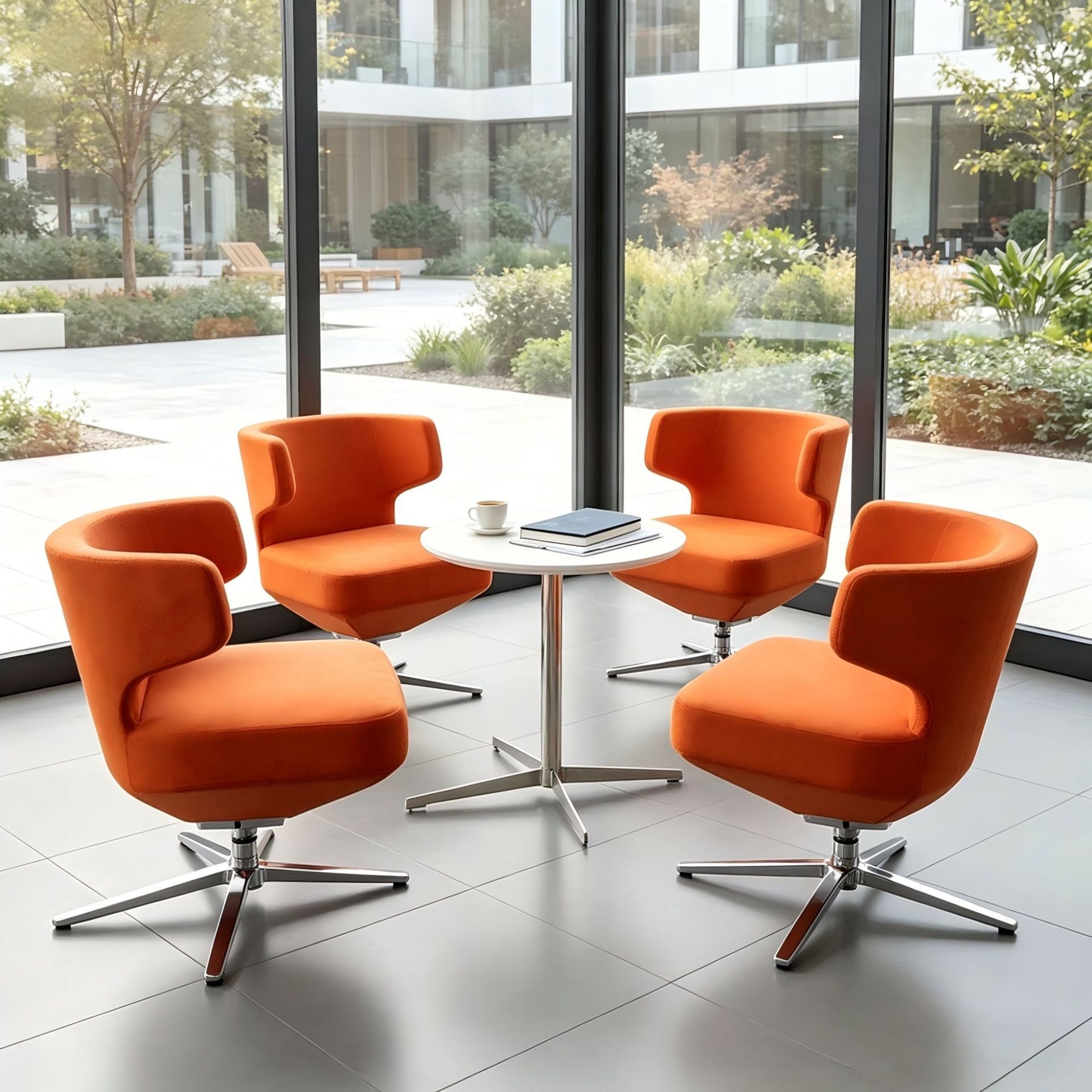 Modern Swivel Lounge Chair for Office & Hospitality Spaces