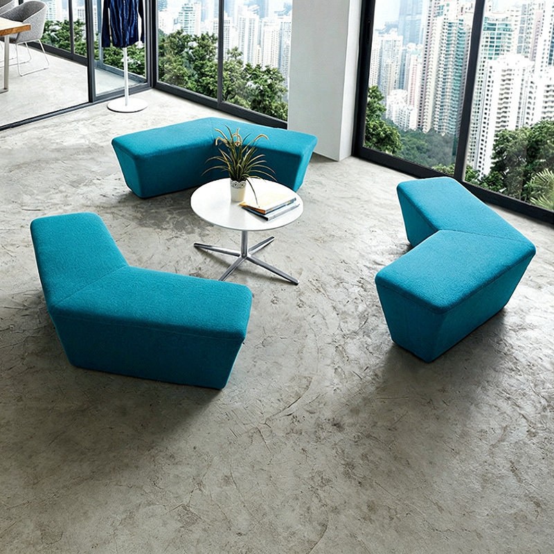 Modular Public Lounge Sofa with Privacy Screen | Multi-Functional Seating System - Image 3