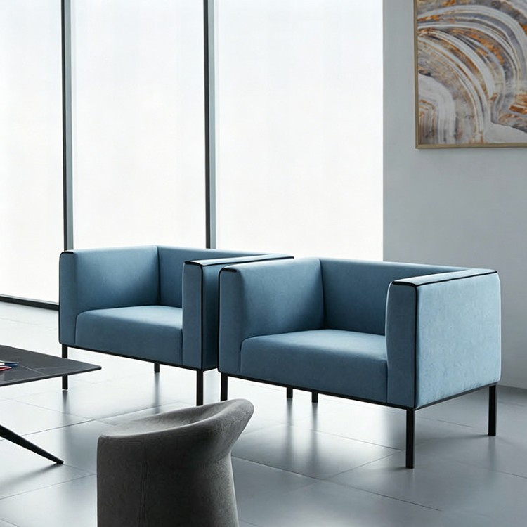 Modern Minimalist Office Reception Sofa | 1-Seater, 2-Seater & 3-Seater Business Lounge Collection - Image 3