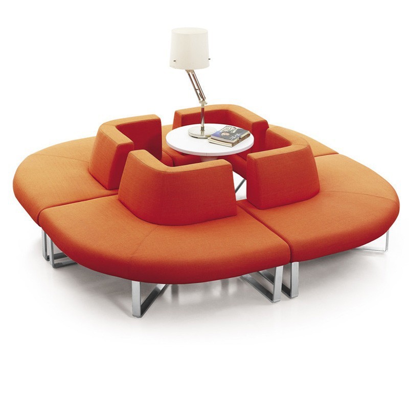 S-Shaped Curved Modular Sofa | Multi-Directional Public Lounge Seating - Image 5