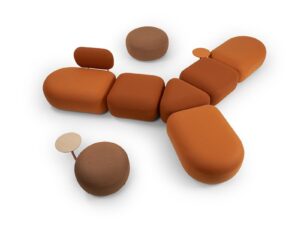Organic Modular Lounge Sofa | Flexible Seating System for Modern Public Spaces