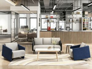 Modern Upholstered Lounge Sofa for Office & Commercial Spaces