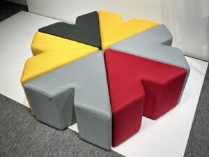 Creative Modular Ottoman Stool | Geometric Configurable Lounge Seating