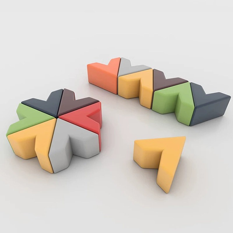 Creative Modular Ottoman Stool | Geometric Configurable Lounge Seating - Image 5