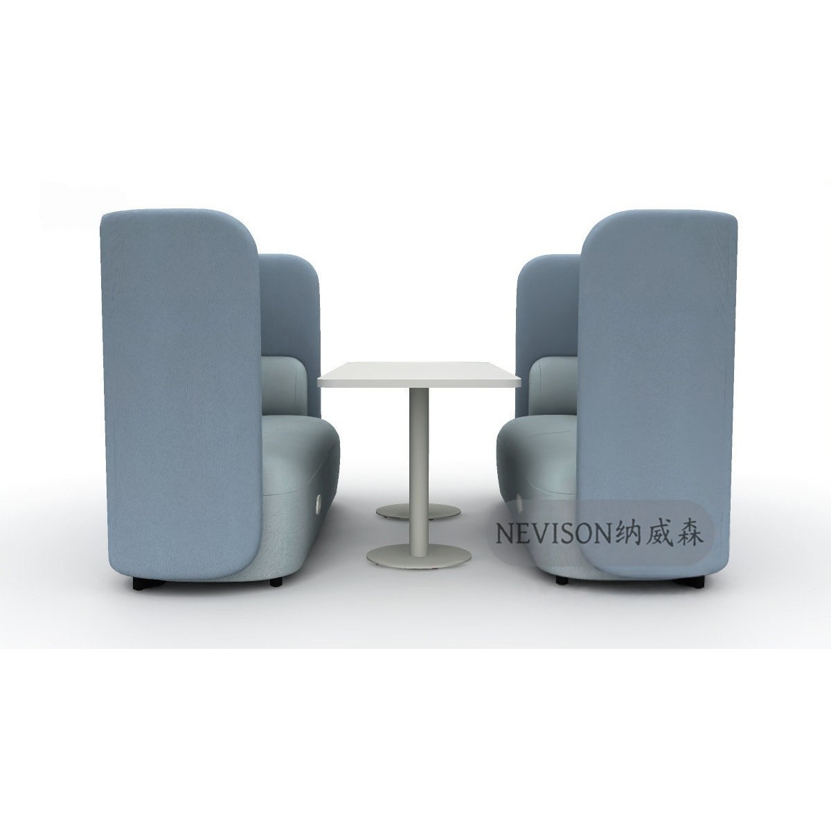 High-Back Privacy Lounge Sofa | Modern Multi-Seat Office Sofa with Power Access - Image 5