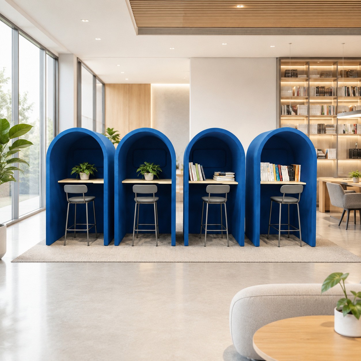 Arched High-Back Privacy Booth | Individual Work & Lounge Pod