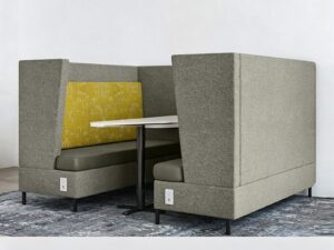 High-Back Meeting Booth Sofa | Semi-Private Office Seating