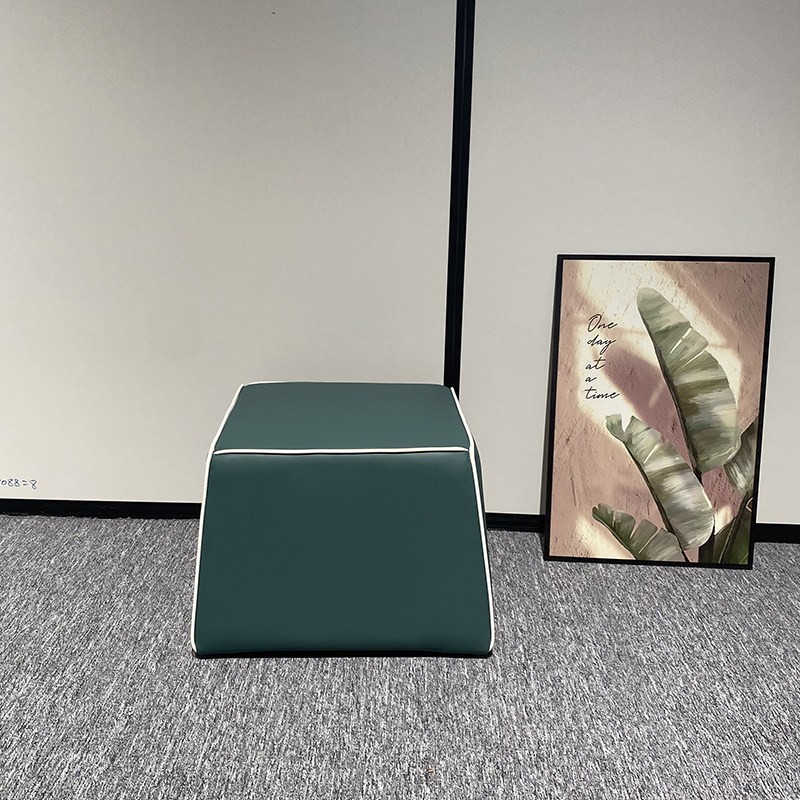 Geometric Tapered Ottoman | Modern Upholstered Stool for Public Spaces - Image 2