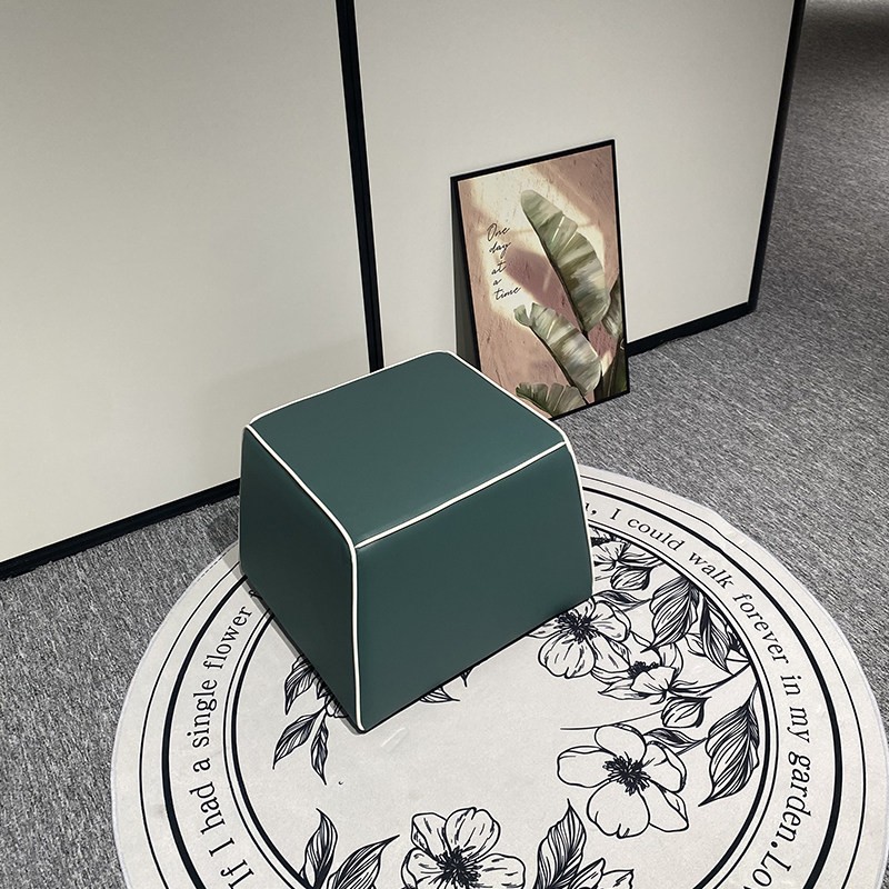 Geometric Tapered Ottoman | Modern Upholstered Stool for Public Spaces - Image 4