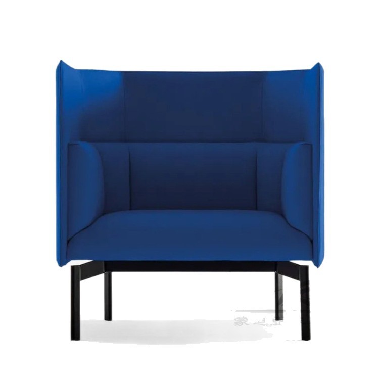 Red High-Back Two-Seater Booth Sofa | Enclosed Seating Design for Office Meetings & Commercial Lounges - Image 5