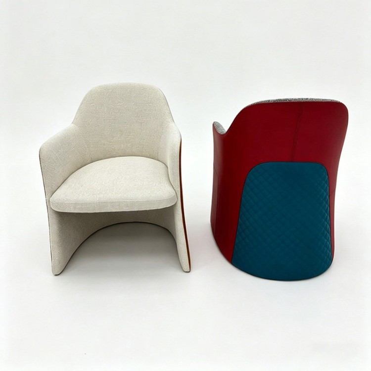 Modern Enveloping Lounge Armchair | Two-Tone Business Reception Chair - Image 2