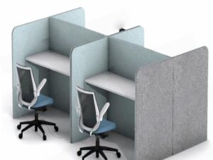 Modular Office Workstation Booth | High Privacy Acoustic Desk Partition System
