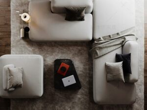 Modern Minimalist Modular Sectional Sofa | Flexible Layout Sofa System for Living & Commercial Spaces