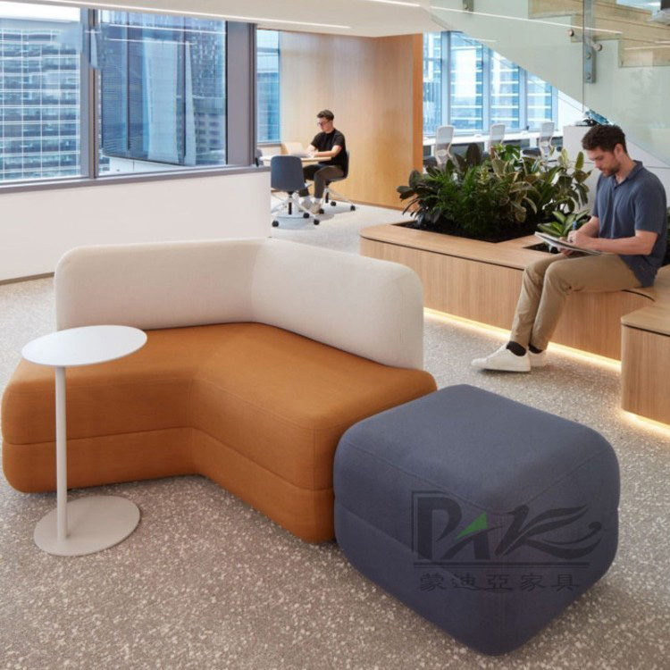 High-Back Modular Sectional Sofa | Two-Tone Upholstery & Flexible Seating for Modern Offices and Commercial Spaces - Image 2