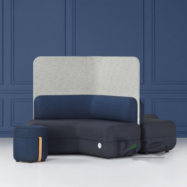High-Back Modular Sectional Sofa | Two-Tone Upholstery & Flexible Seating for Modern Offices and Commercial Spaces - Image 4
