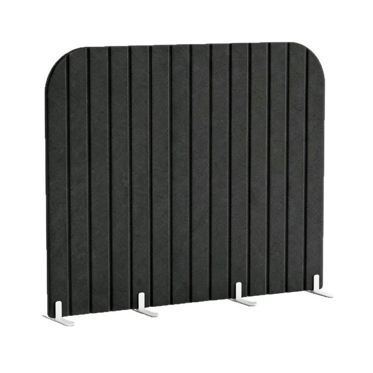 High-Back Upholstered Office Screen | Rounded Acoustic Space Divider - Image 5