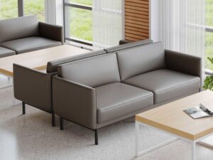 Modern Back-to-Back Office Sofa | Double-Sided Reception Seating System