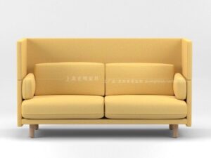 High-Back 2-Seater Privacy Sofa | Semi-Enclosed Business Reception Sofa