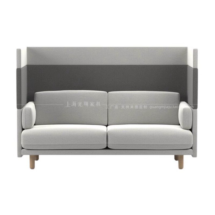 High-Back 2-Seater Privacy Sofa | Semi-Enclosed Business Reception Sofa - Image 3