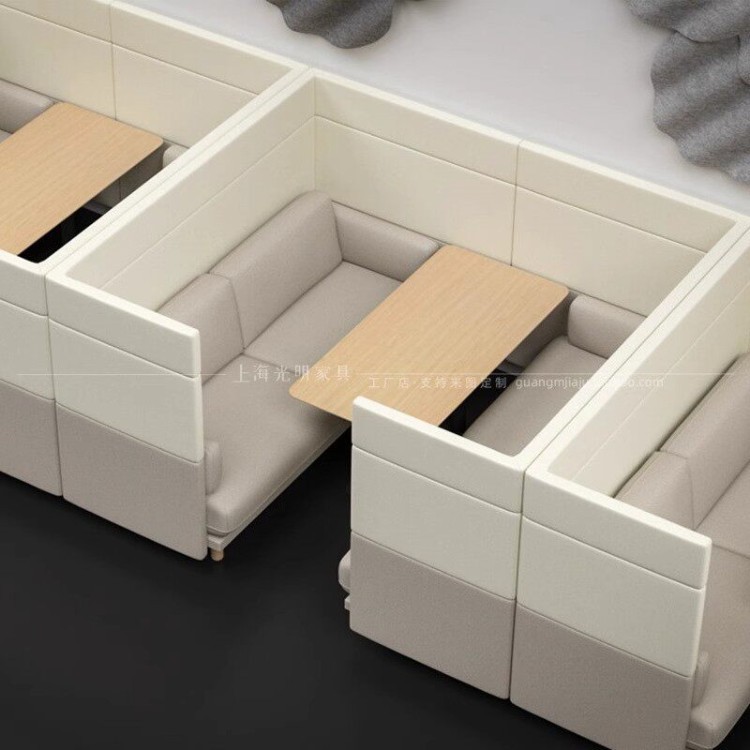 High-Back 2-Seater Privacy Sofa | Semi-Enclosed Business Reception Sofa - Image 4