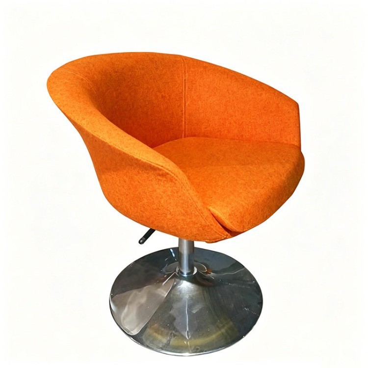 Modern Curved Lounge Chair | Business Armchair with Four-Star Metal Base - Image 2