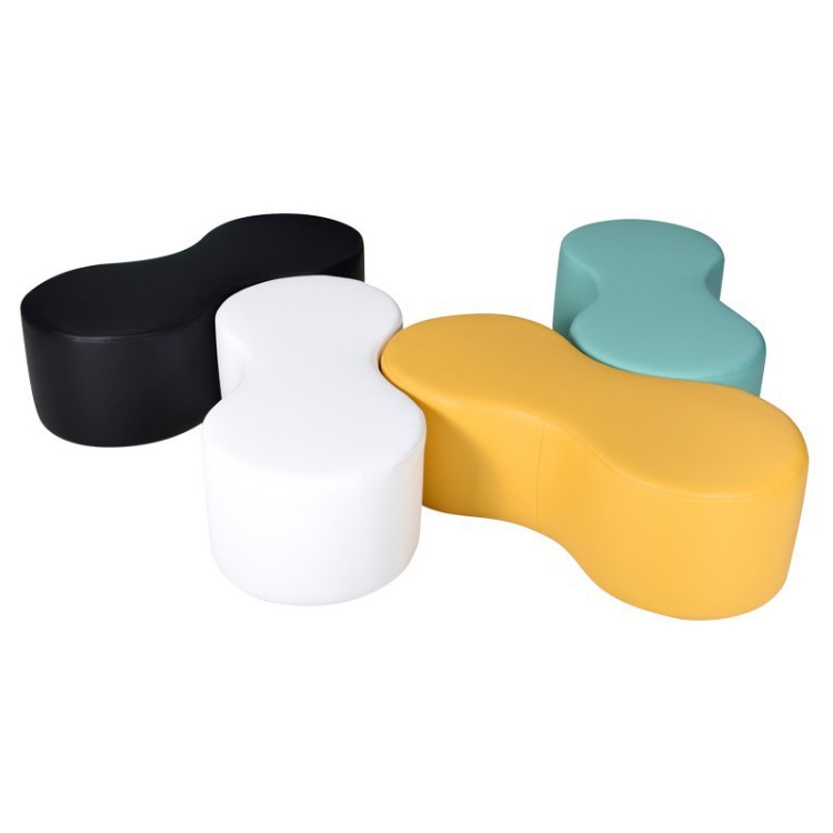 Modern Organic-Shaped Modular Ottoman | Two-Tone Design & Flexible Seating for Offices and Commercial Spaces - Image 5