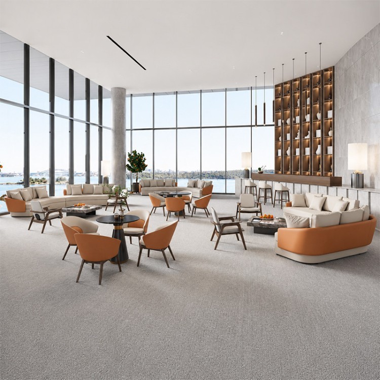 Modern Curved Two-Piece Sofa Set | Business Reception Lounge Seating