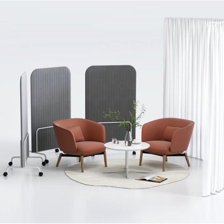 Mobile Upholstered Office Privacy Screen | High-Back Space Divider with Casters