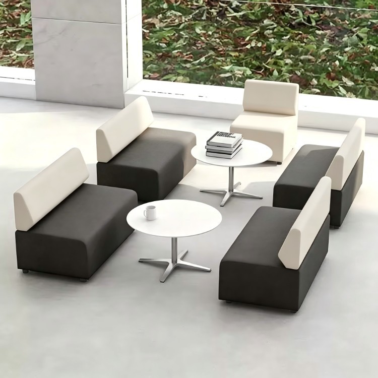 Modern Bolster Back Lounge Sofa Set | Minimalist Geometric Commercial Seating - Image 2