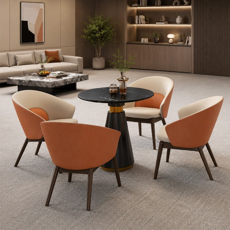 Modern Curved Two-Piece Sofa Set | Business Reception Lounge Seating - Image 3