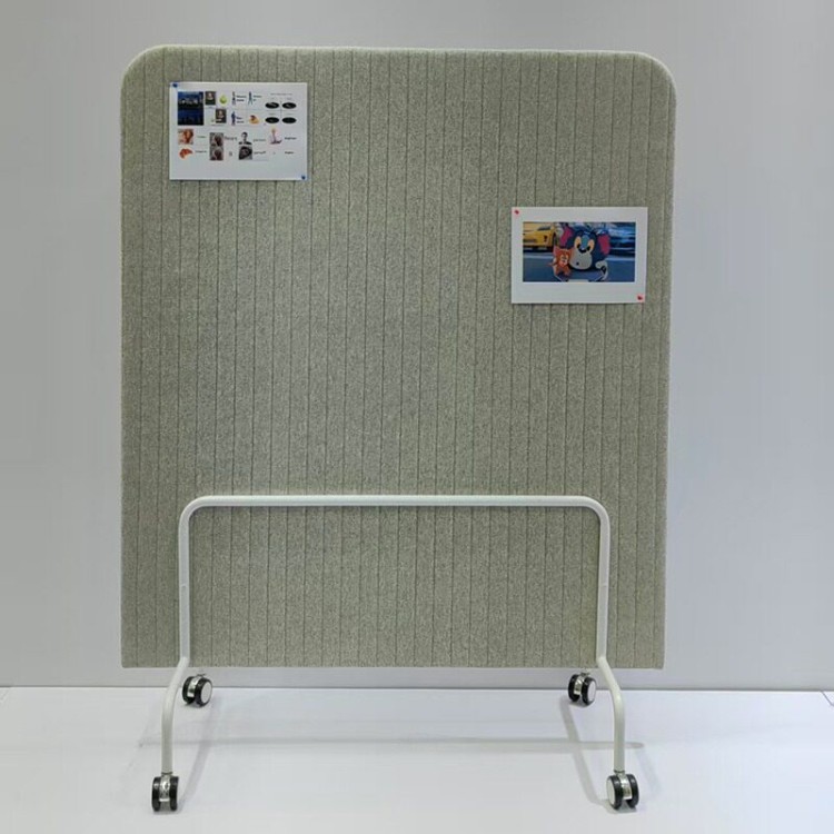Mobile Upholstered Office Privacy Screen | High-Back Space Divider with Casters - Image 3