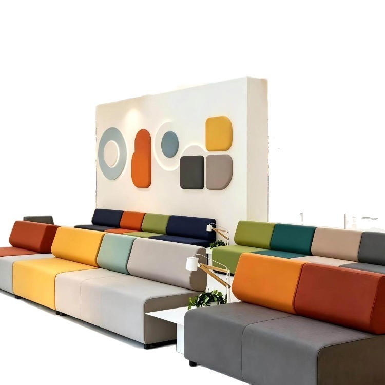 Modern Bolster Back Lounge Sofa Set | Minimalist Geometric Commercial Seating - Image 5