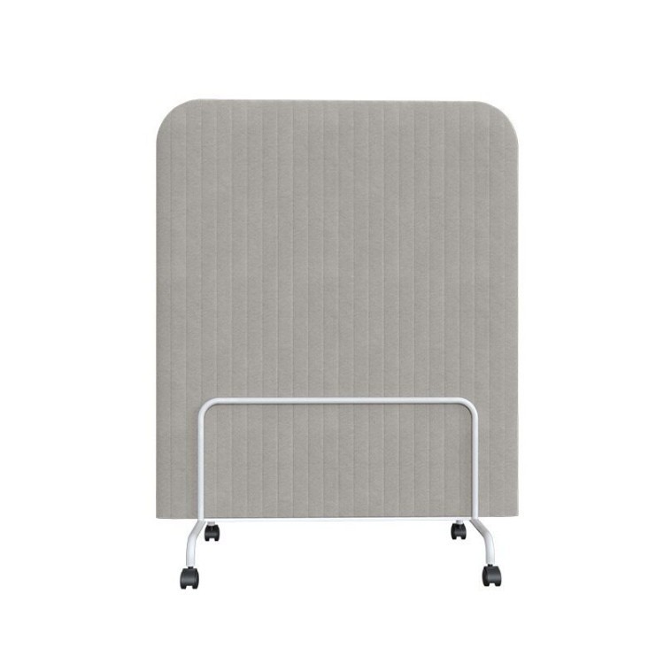 Mobile Upholstered Office Privacy Screen | High-Back Space Divider with Casters - Image 5