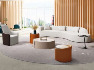 Modern Curved Sectional Sofa for Premium Commercial Interiors