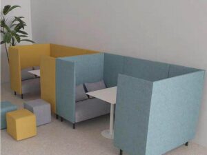 Modern High-Back Booth Sofa | Commercial Office & Lounge Seating