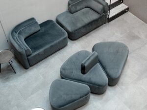 Modern Modular Lounge Sofa | Organic Curved Seating System for Contemporary Spaces