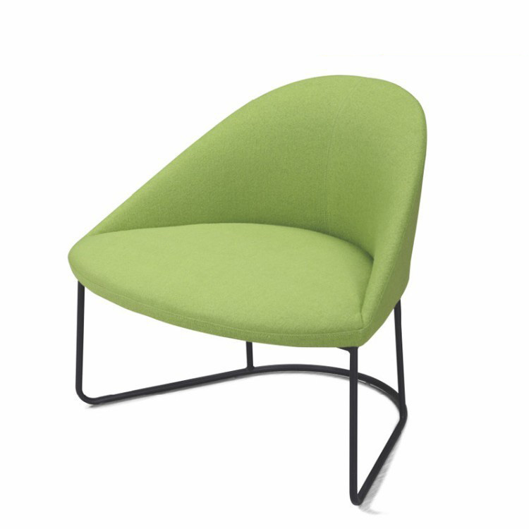 Modern Curved Lounge Chair | Upholstered Reception & Guest Chair - Image 4