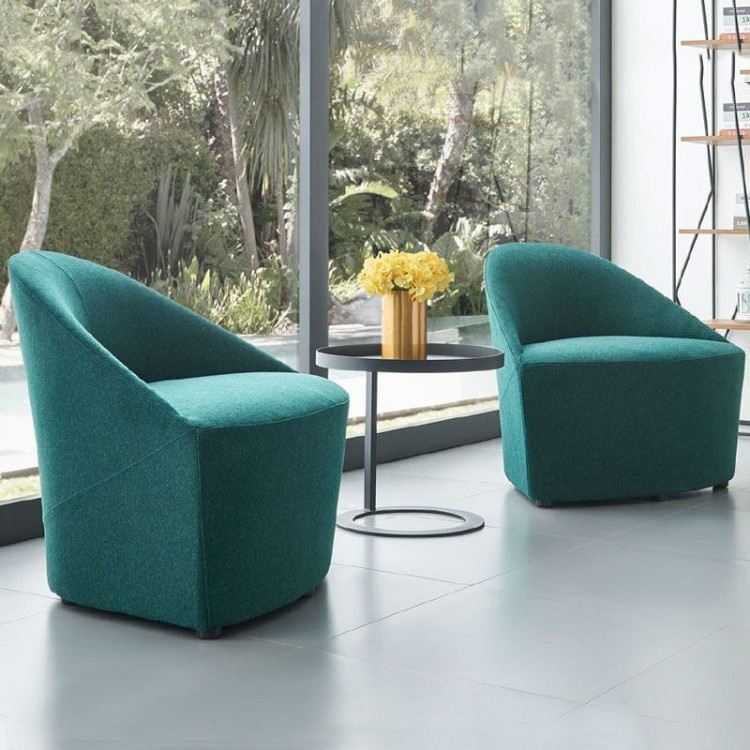 Modern Curved Lounge Chair | Upholstered Reception & Guest Chair - Image 2