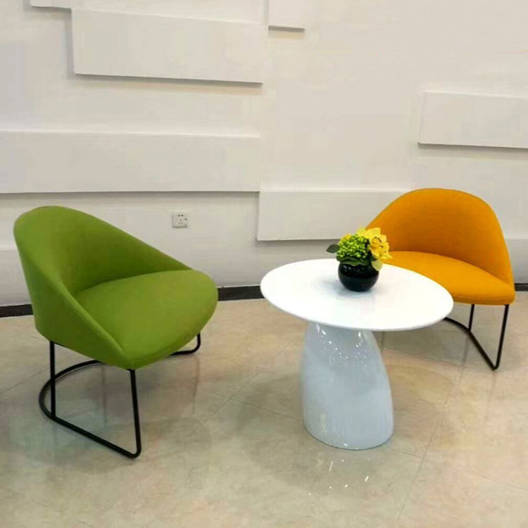 Modern Curved Lounge Chair | Upholstered Reception & Guest Chair - Image 3