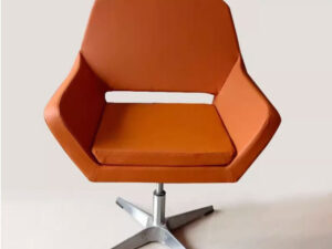 Modern Geometric Lounge Chair | High-Back Upholstered Guest Chair