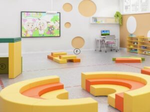 Semi-Circular Modular Sofa Set for Kindergarten & Early Learning Spaces