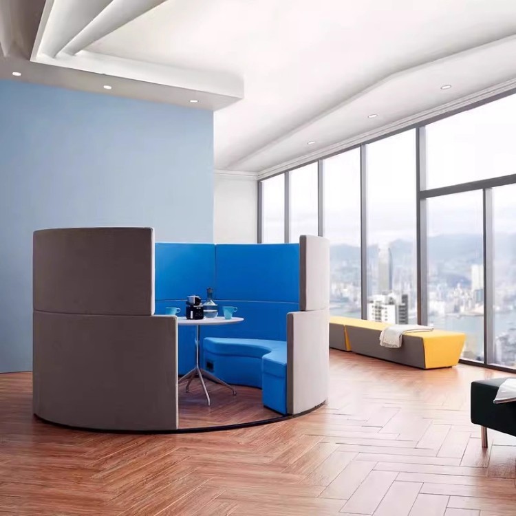 Semi-Enclosed Privacy Phone Booth | High-Back Single-Person Call Pod - Image 2